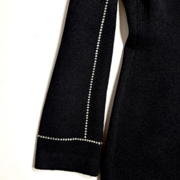 St. John Evening 3-Piece Black Pantsuit w/ Rhinestone Trim – Size 4 - Picture 5 of 12